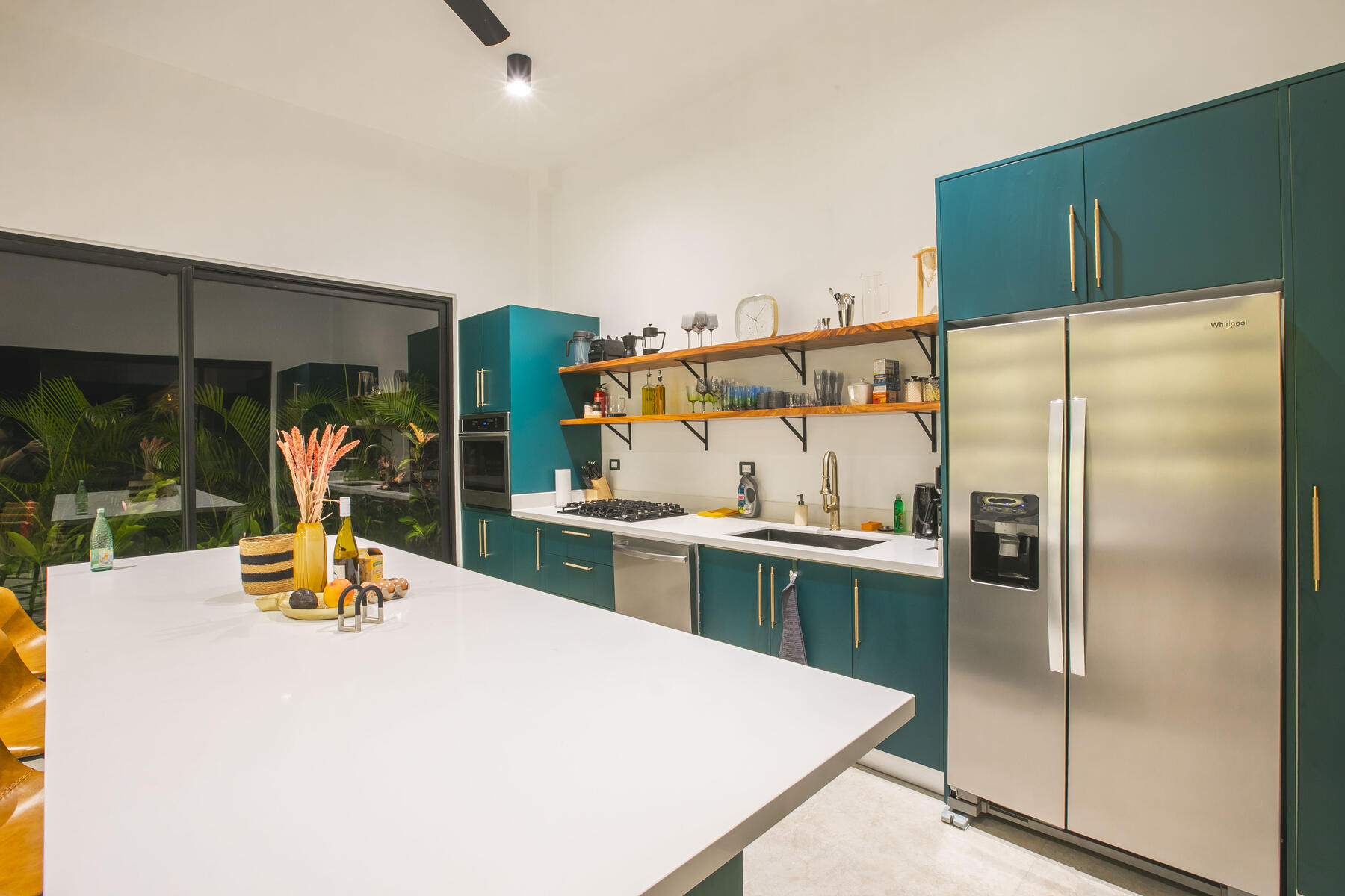 Modern kitchen with island seating