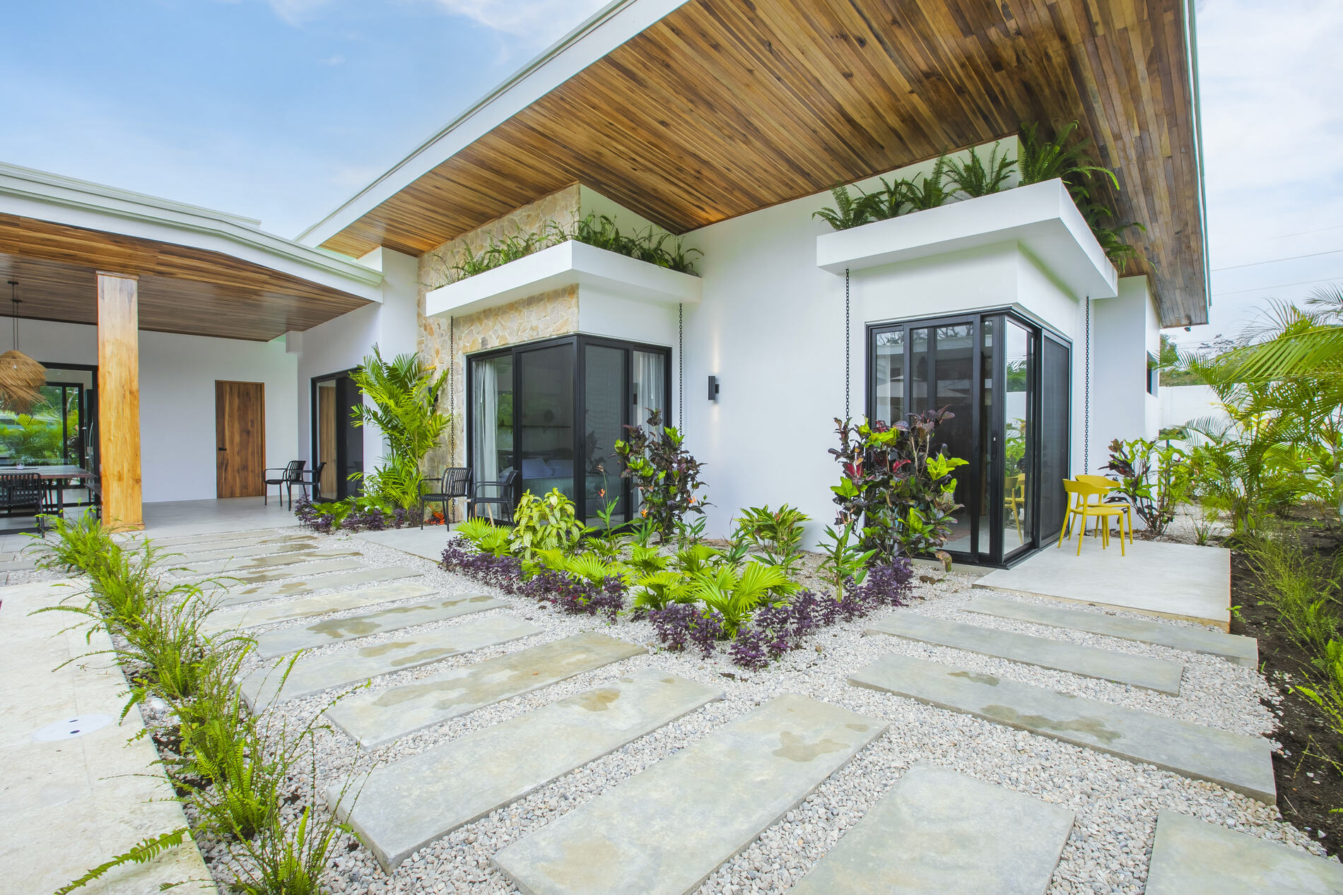 Villa exterior and gardens